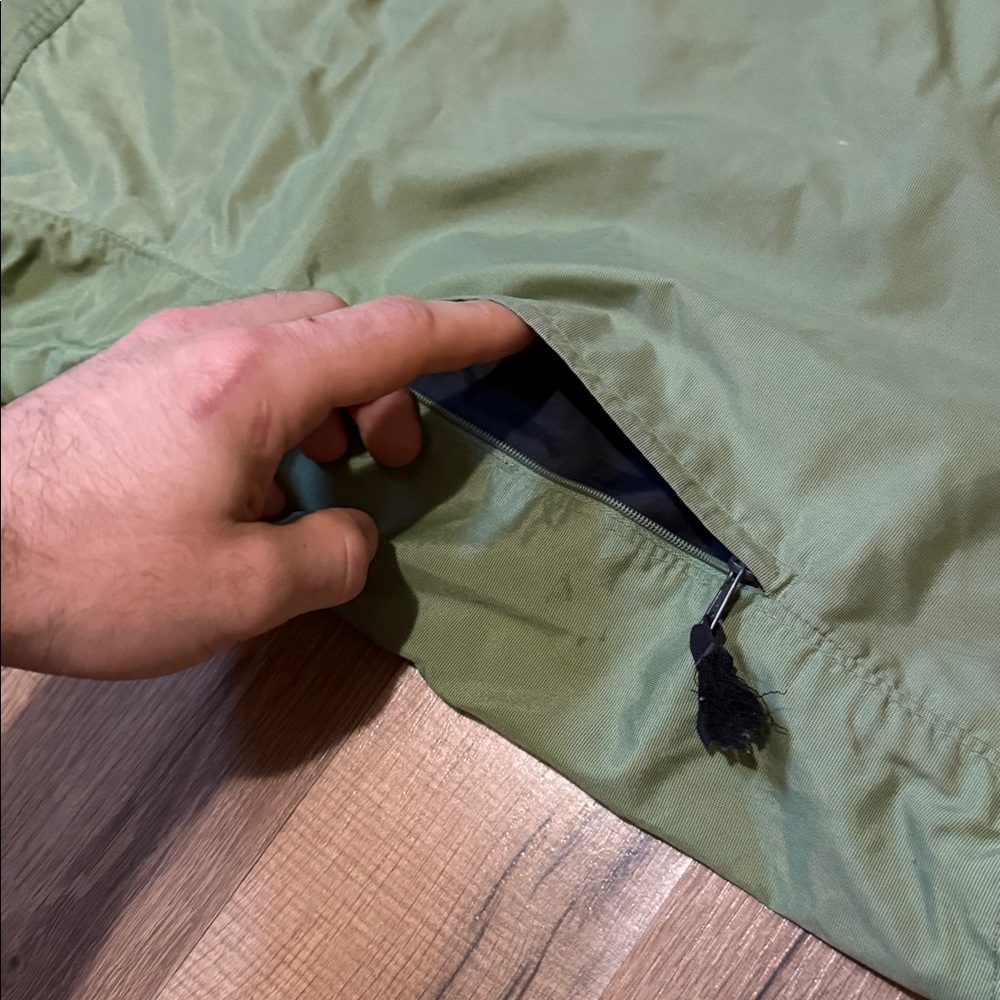 90s Nike Team Solo Swoosh Zip Up Hoodie Windbreaker Jacket - Picture 3 of 7